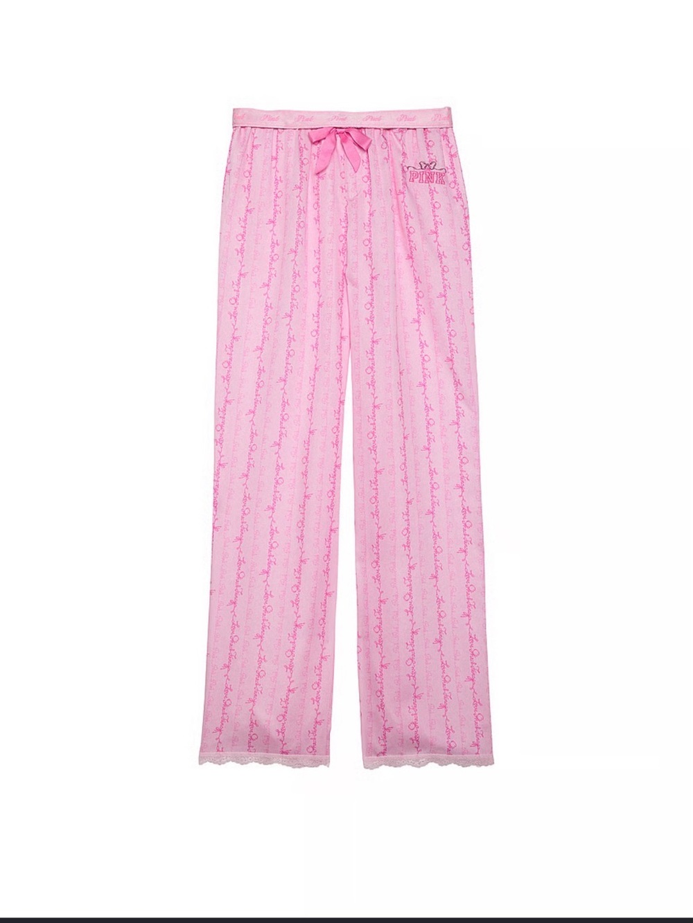 Love Shack Fancy X Victoria Secret Pink  Logo-Print Lounge Pants